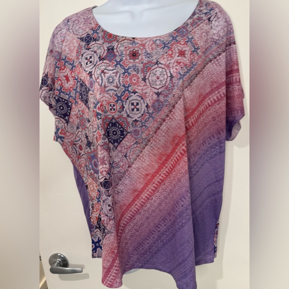 Energe XXL Multicolor Patterned Top
